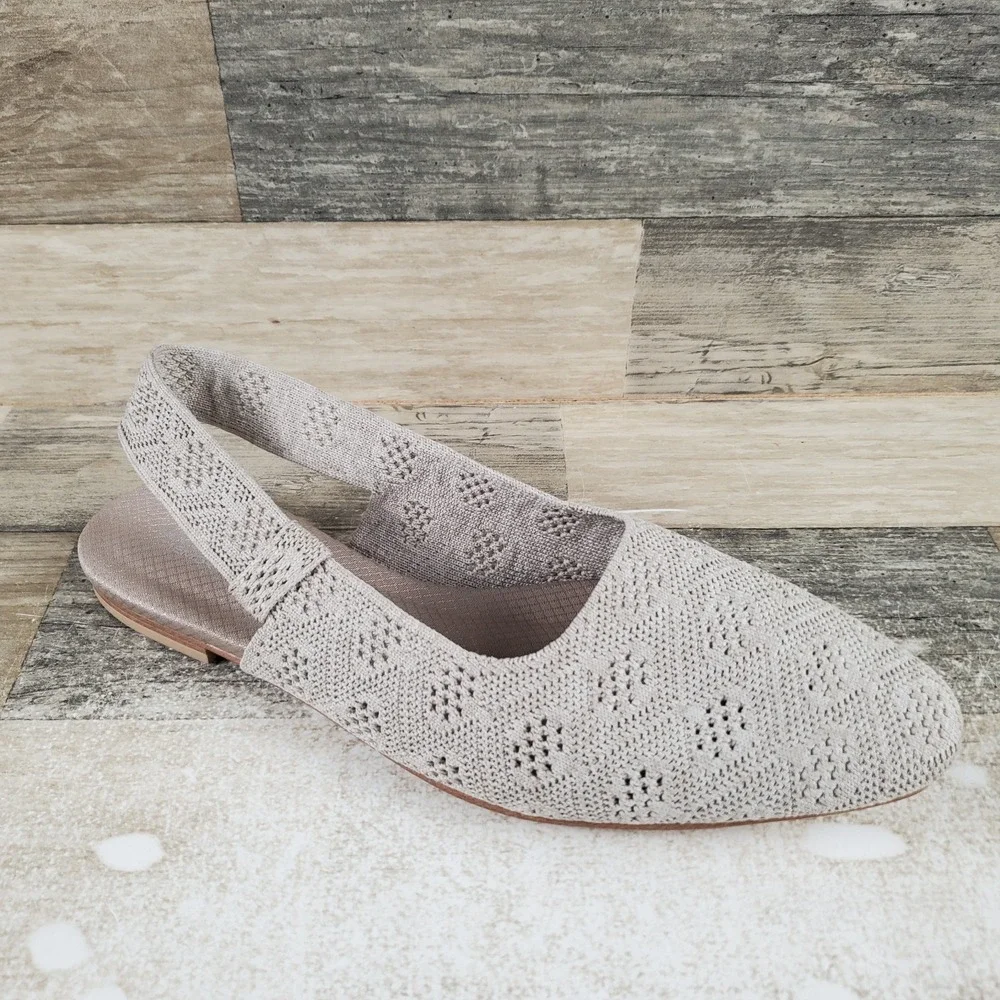 Skechers Cleo Snip Sweet Time Womens Flats Sz 10 Taupe Beige Slingback Round Toe
